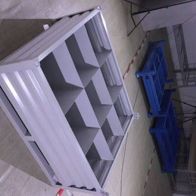 Steel Plate Metal Turnover Box; Corrugated Plate Material Heavy Duty Iron Box; Stackable Fixed Metal Corrugated Box. photo-3