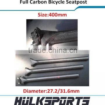 2015 Newly mtb road bike carbon seat post full carbon bicycle seatpost 27.2/31.6 diameter 400mm pipe lenght for custom