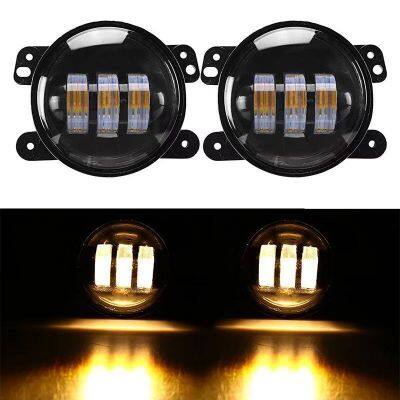 4 Inch 30w Yellow LED Fog Lights Car LED Work Lights LED Fog Lamps Offroad Car Mini LED Driving Lights photo-5