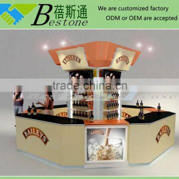 Custom made Baileys wooden kiosk in mall, indoor food kiosk for sale