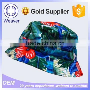 Custom Printed Hat Denim Floral Wide Brim Men Hats Plain Bucket Hat Wholesale