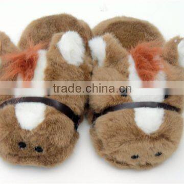 super soft plush horse slipper