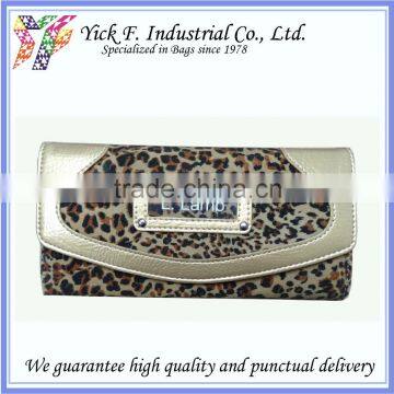 Fancy Leopard Printing Female Velvet Long Wallet