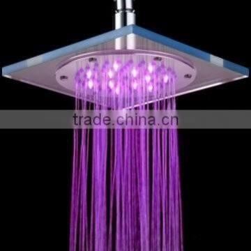 Wall Mounted Rainfall Organic Glass LED Shower Head