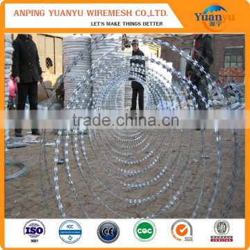 low price concertina razor barbed wire 800mm coil diameter