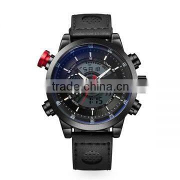 Free shipping factory price MIDDLELAND logo genuine leather hand band japan movt sport men watch