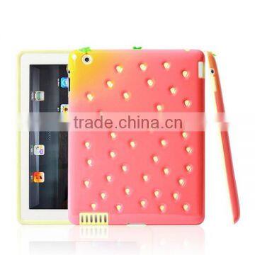 New Arrival Strawberry Hard Case for IPad 3.for IPad 3 Hard Back Case