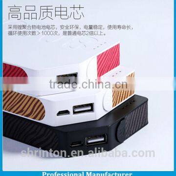 High Quality Quick Charging Leather Power Bank 8000MAH Portable Power Bank photo-3