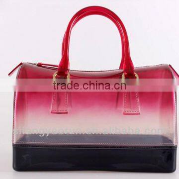 Latest fashion women handbag/hot sale transparent bag design