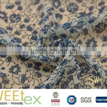 Spring top wholesale women clothes silky 100%Polyester 75D*75D yoryu print fabric                        
                                                                                Supplier's Choice