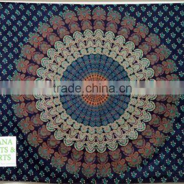 Tightly Loomed Fabric Home Decor Zodiac Horoscope Tapestry Exclusive Indian Mandala photo-2