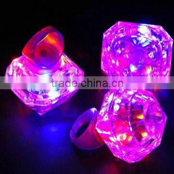 Luminous rings light up toys led finger ring lights halloween party supplies favor decor glow flashing diamond ring