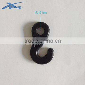 Factory wholesale plastic S shaped tent hook 7mm aperture hooks for camping tent XH-023