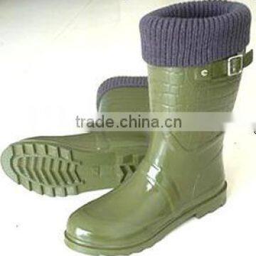 Fashion Sock Ladies Rubber Rain Shoes