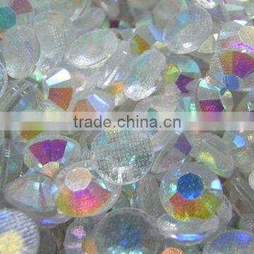 Top quality AAA resin hot fix rhinestone hot fix resin stone 3mm crystal AB