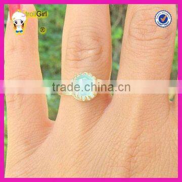 Fashion 925 Sterling Silver Natural Stone Ring, Hot Sale Chalcedony Gemstone Rings for Women photo-3
