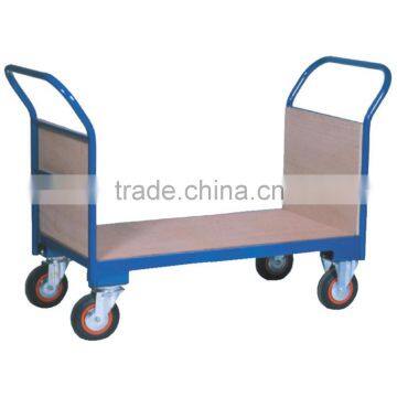 Steel 4 wheel Heavy duty Twin Handled Warehouse trolley