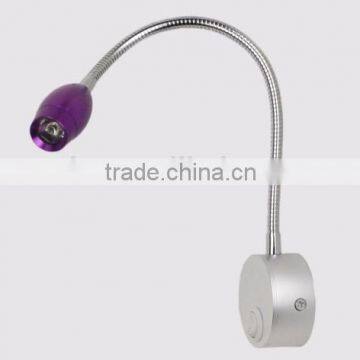 3W Hotel Reading Lamp LED Wall Light Bedside Reading Lamp With Flexible Gooseneck On/off Switch Quality Choice photo-2