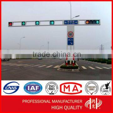 H10m ,Q345 Led Traffic Light Poles with Signal System