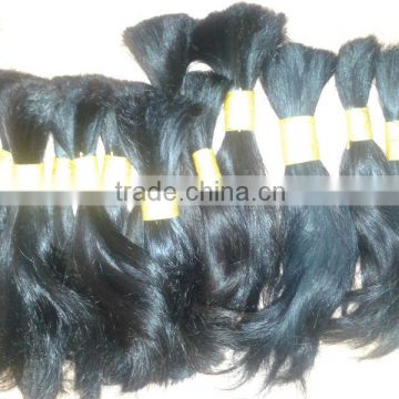 Human Hair / 100% remy single drawn bulk hair