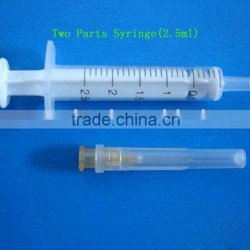 Disposable Syringe Luer Slip 2.5cc 2-Part
