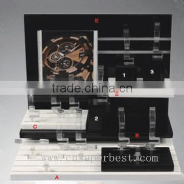 Customized Acrylic watch display stand counter top watch display