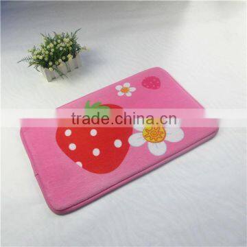 2016 Fashion Strawberry Patterned Cleaning Mat Bath Mat