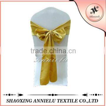 6"*108" Wedding gold satin cheap chair sashes