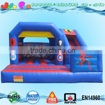 new design inflatable combo kids games, spider man bounce slide for kids