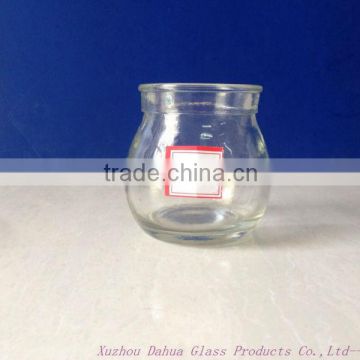 round 120ml glass candle jars