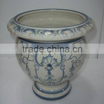 Wholesale Antique hand paint floral vase for home deco