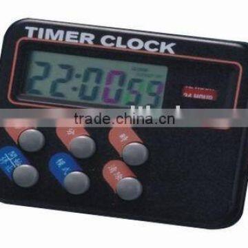 digital kitchen timer with clock with magnetic clip