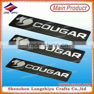 Customized engraved metal label brand logo label metal leather labels