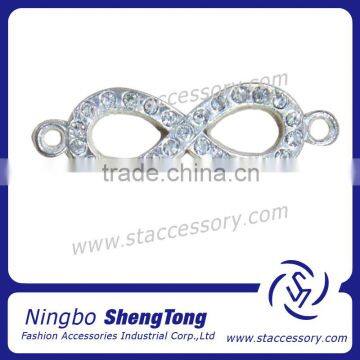 Wholesale Crystal Infinity Charms Rhinestone Connector For Jewelry Making