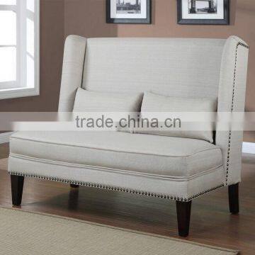 Livingroom Sofa Chair Off White Natural Linen Loveseat