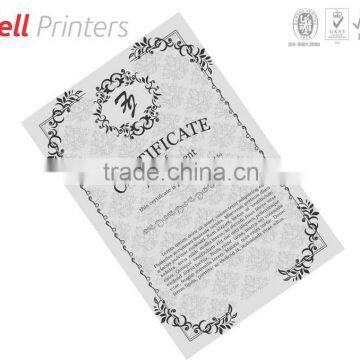 Low quantity Certificate printing with customised logo from India