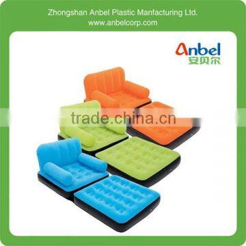 ANBEL SINGLE FLOCKED INFLATABLE SOFA AIRBED ARM CHAIR COUCH ARMCHAIR AIR BED