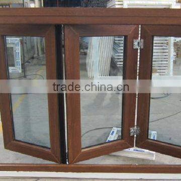 Plastic folding glass windows with blinds inside for modern house