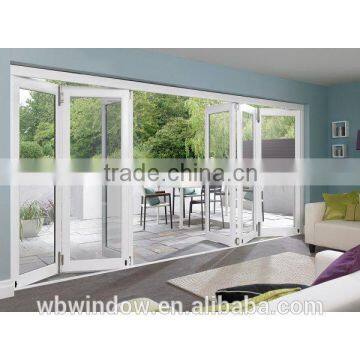 Cheap house doors for sale uPVC material parlour folding door,uPVC sliding bi-fold doors