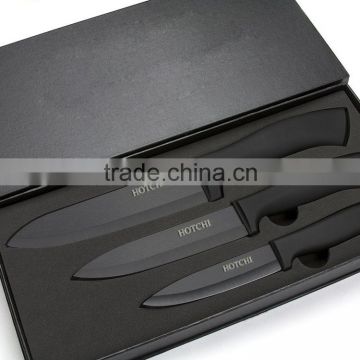 ceramic knifes set with black ceramic blades in mirror polishing