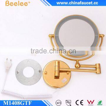 Beelee Golden 8'' Two Way Mirror Magnifying Adjustable Wall Mirror photo-3