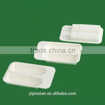 Customized White Sustainable Pulp Moulded Sugar Cane Bagasse Packaging photo-2