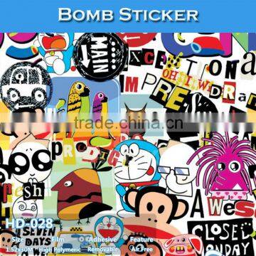 HD-028 CARLIKE Air Free High Quantity Bomb Vinyl Sticker For Car Wrapping