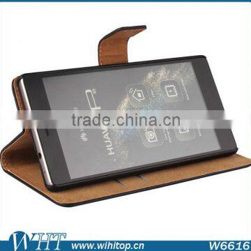Leather Card Slot Flip Cover With Stand for Huawei Ascend P8 Case photo-2