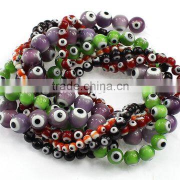 colors round evil eye lampwork jewelry decorative glass beads