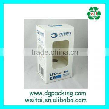 universal LED bulb plastic packaging box with printed cardboard