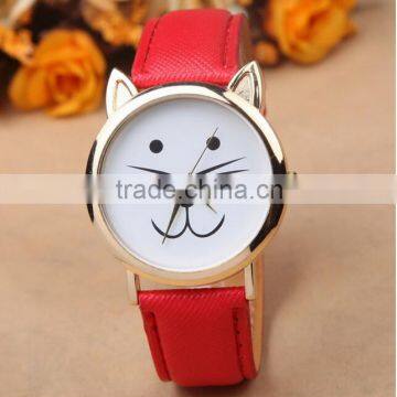 2016 fashion Cartoon Unisex cheap children women watches cute lovely cat bear watch faces fancy watches for kids wrist watch