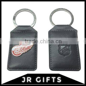 Durable in use Grey Leather custom leather keychain