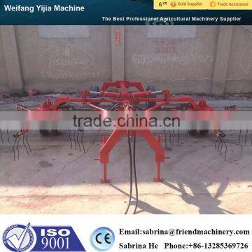 International standard CE approved double side grass rotary rake for sale