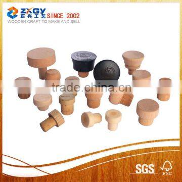 Wooden cap synthetic cork bottle stopper, factory direct